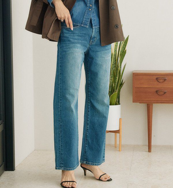  「【RIMH】ミッドライズストレートデニム」|デニム|