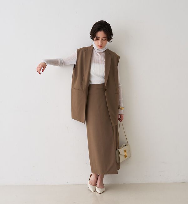 Rouge vif「【セットアップ対応】テーラーカラージレ」|ベスト・ジレ|