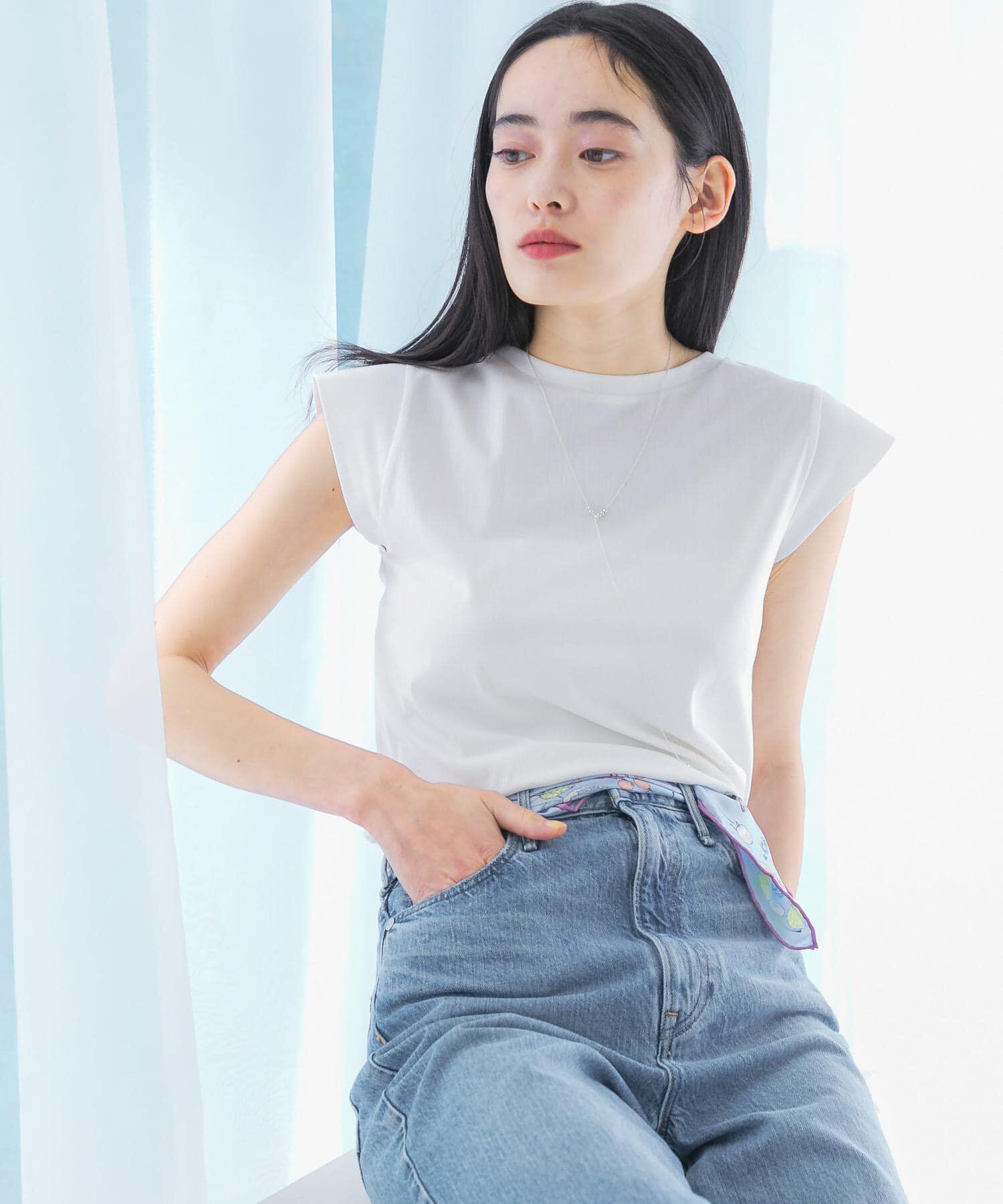 URBAN RESEARCH ROSSO「クールタッチスーピマコットンフレンチTシャツ」|Tシャツ・カットソー|