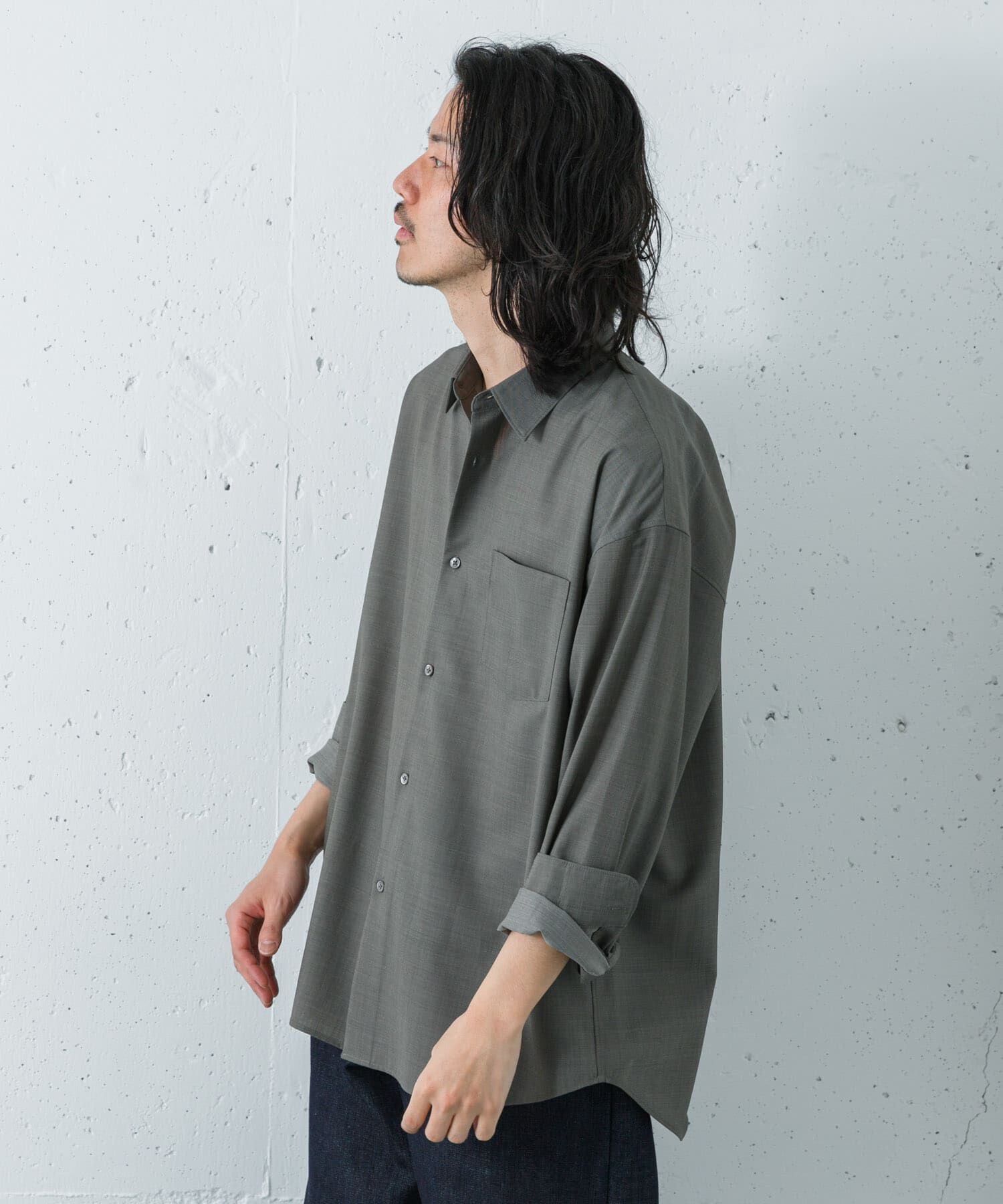 URBAN RESEARCH「『洗濯可/防シワ/接触冷感』WASHABLE WOOL OVER SHIRTS」|シャツ・ブラウス|