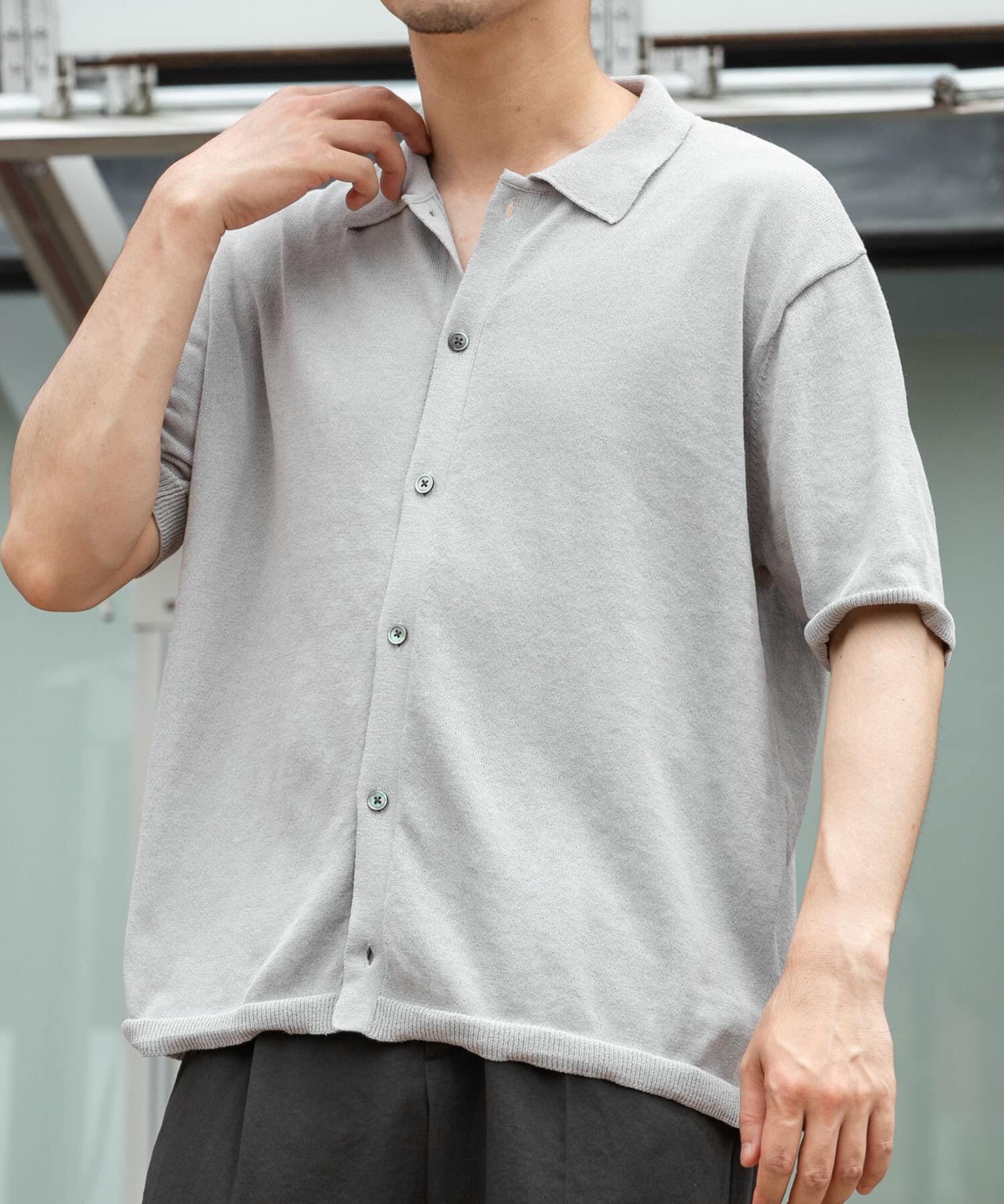 URBAN RESEARCH ROSSO「『UR TECH』AIRDRY半袖ポロカーディガン」|カーディガン|