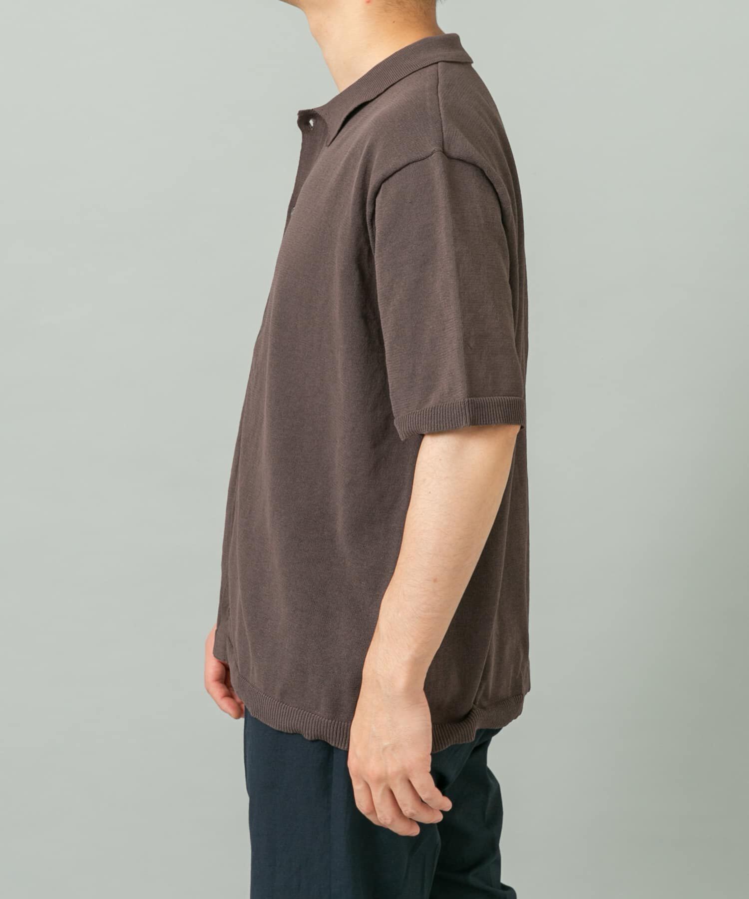 URBAN RESEARCH ROSSO「『UR TECH』AIRDRY半袖ポロカーディガン」|カーディガン|