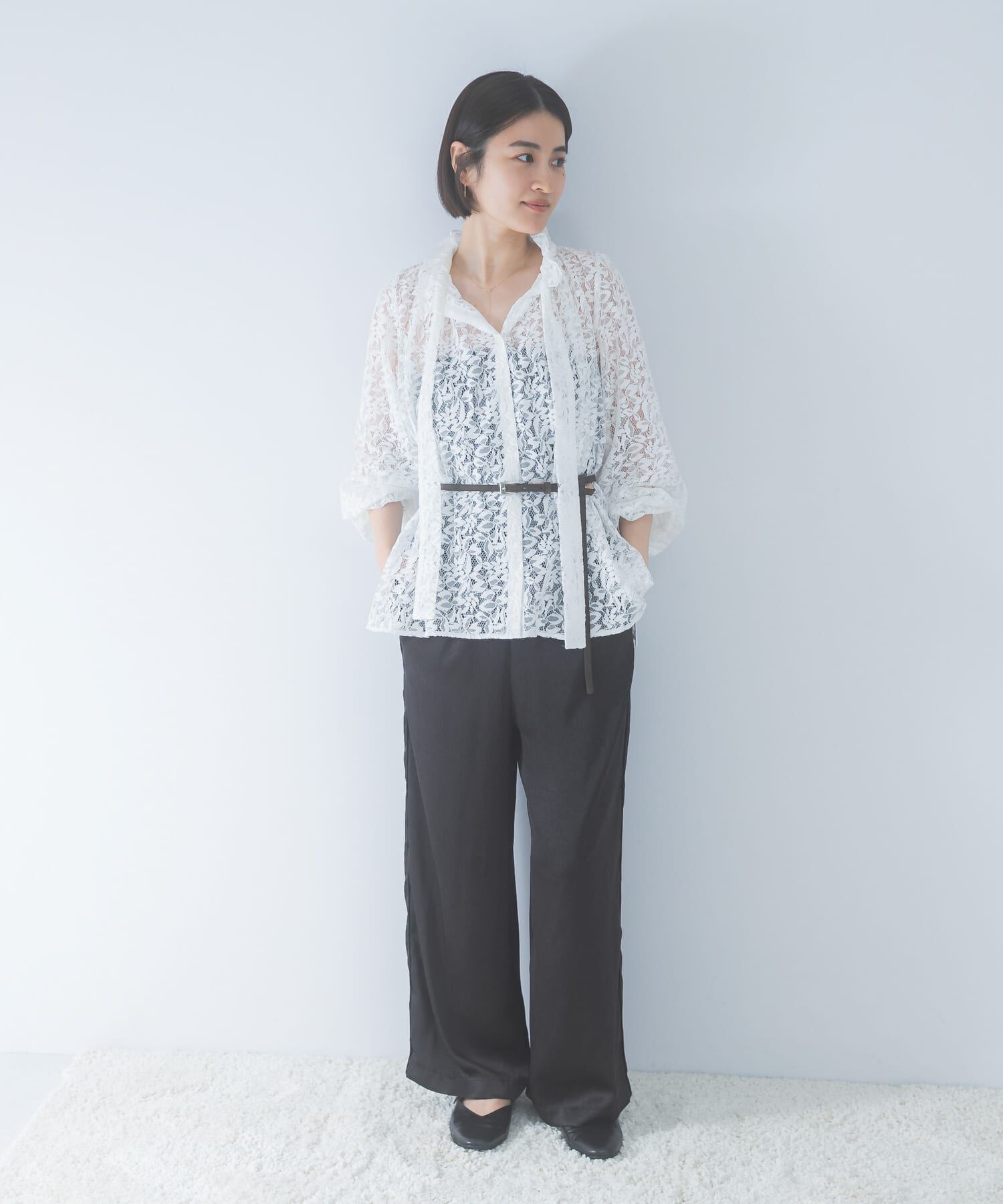 URBAN RESEARCH ROSSO「サテンイージーストレートパンツ」|その他|