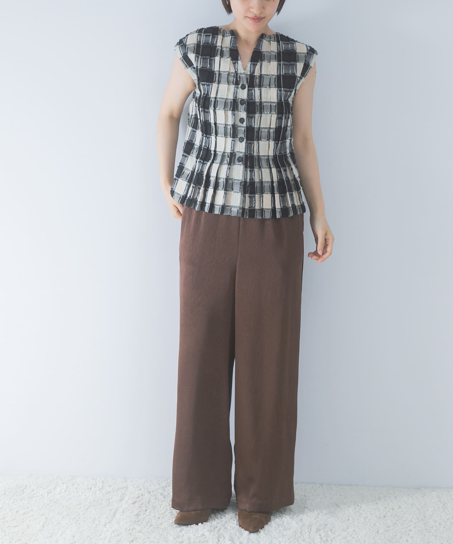 URBAN RESEARCH ROSSO「サテンイージーストレートパンツ」|その他|