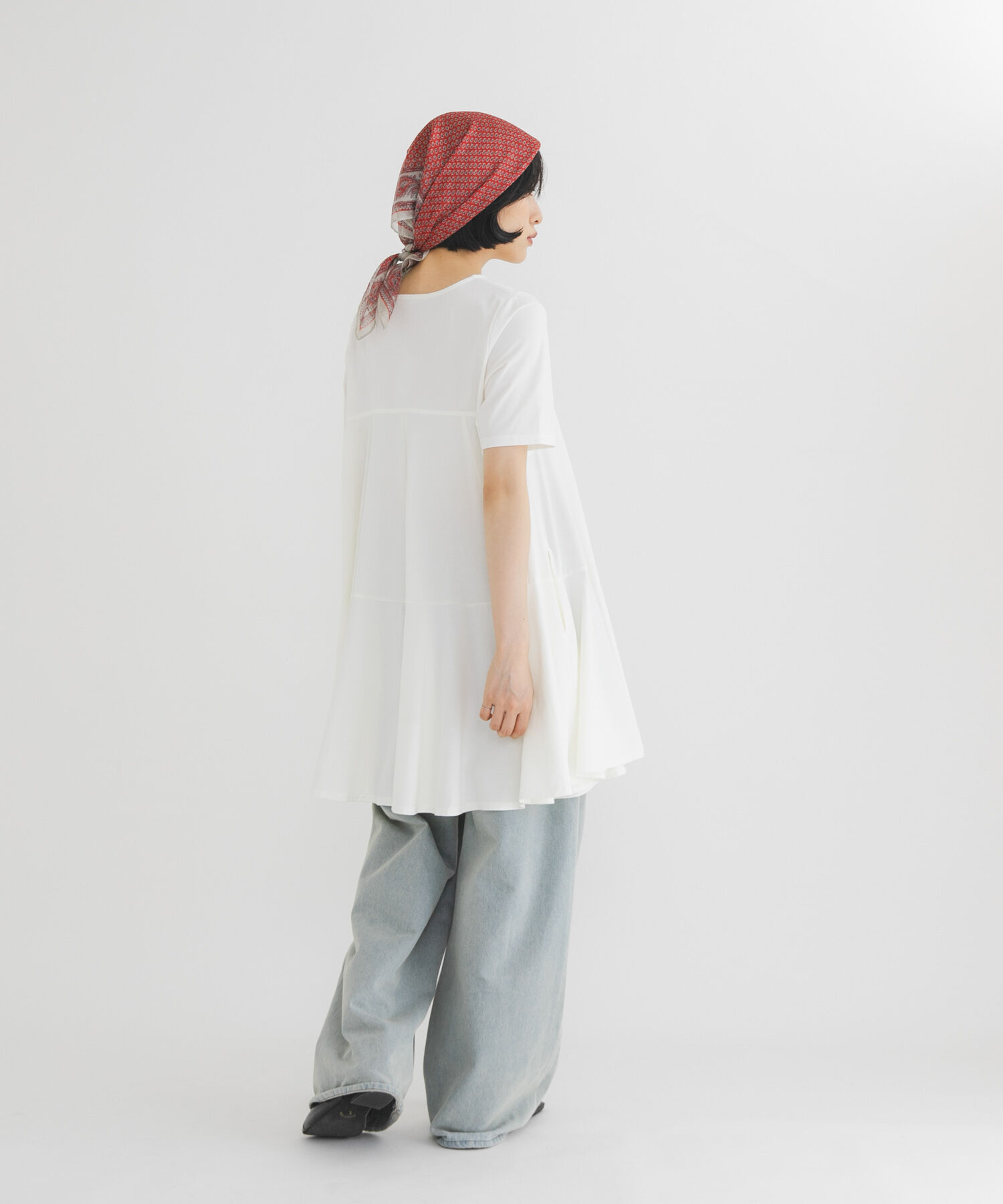  「ボリュームヘムカットミニワンピース」|ワンピース|