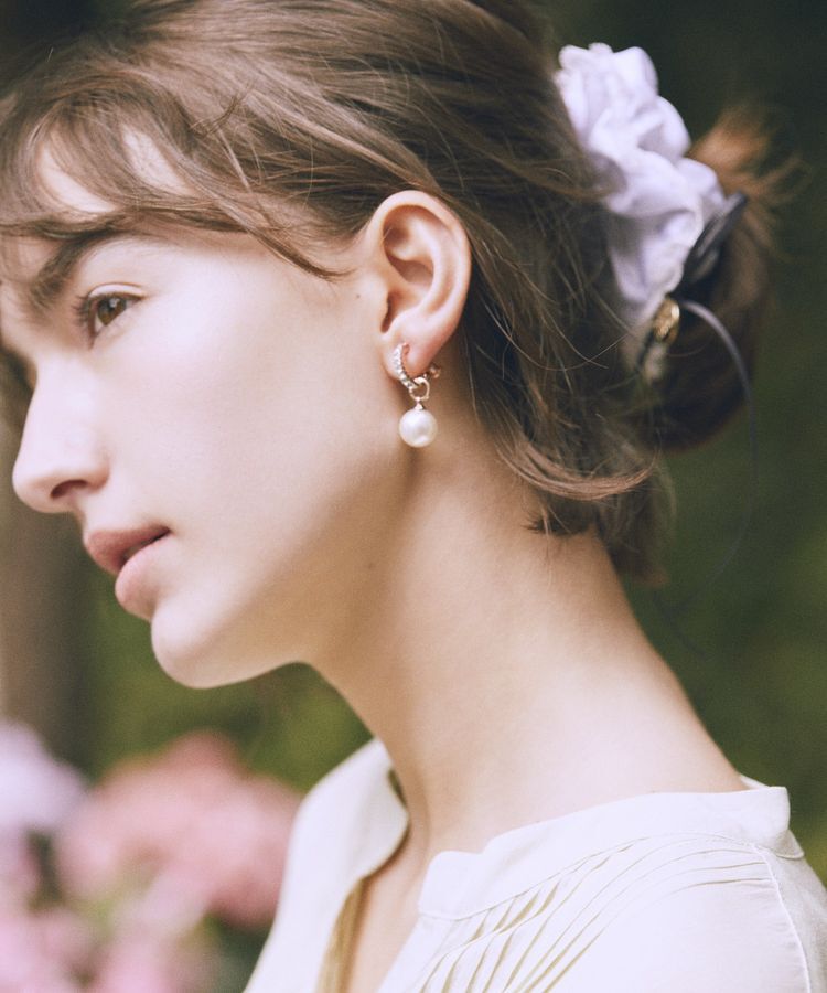 Maison de FLEUR「【2Way】パールビジューイヤリング」|イヤリング|