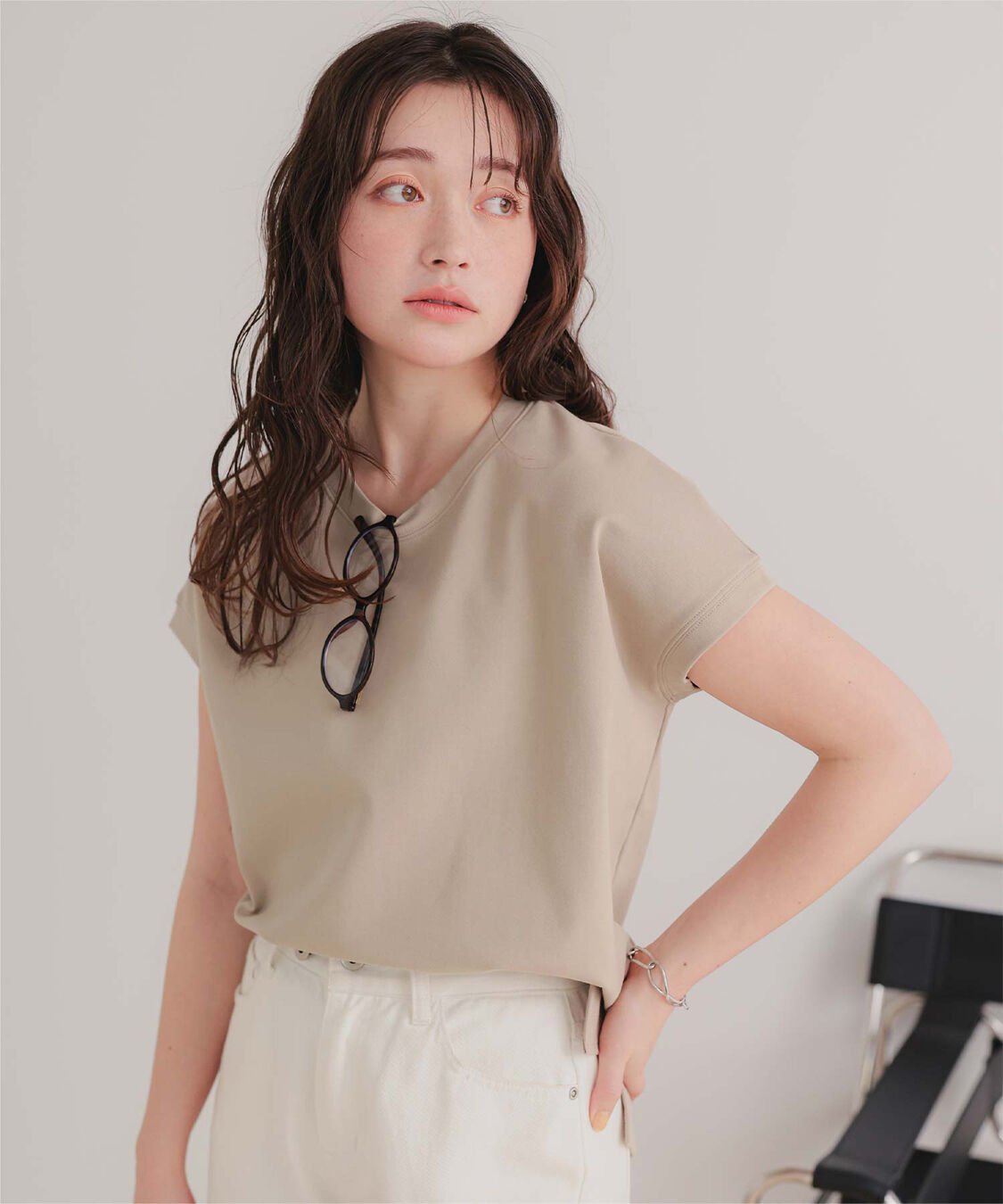 titivate「機能性カットソーフレンチスリーブトップス」|Tシャツ・カットソー|