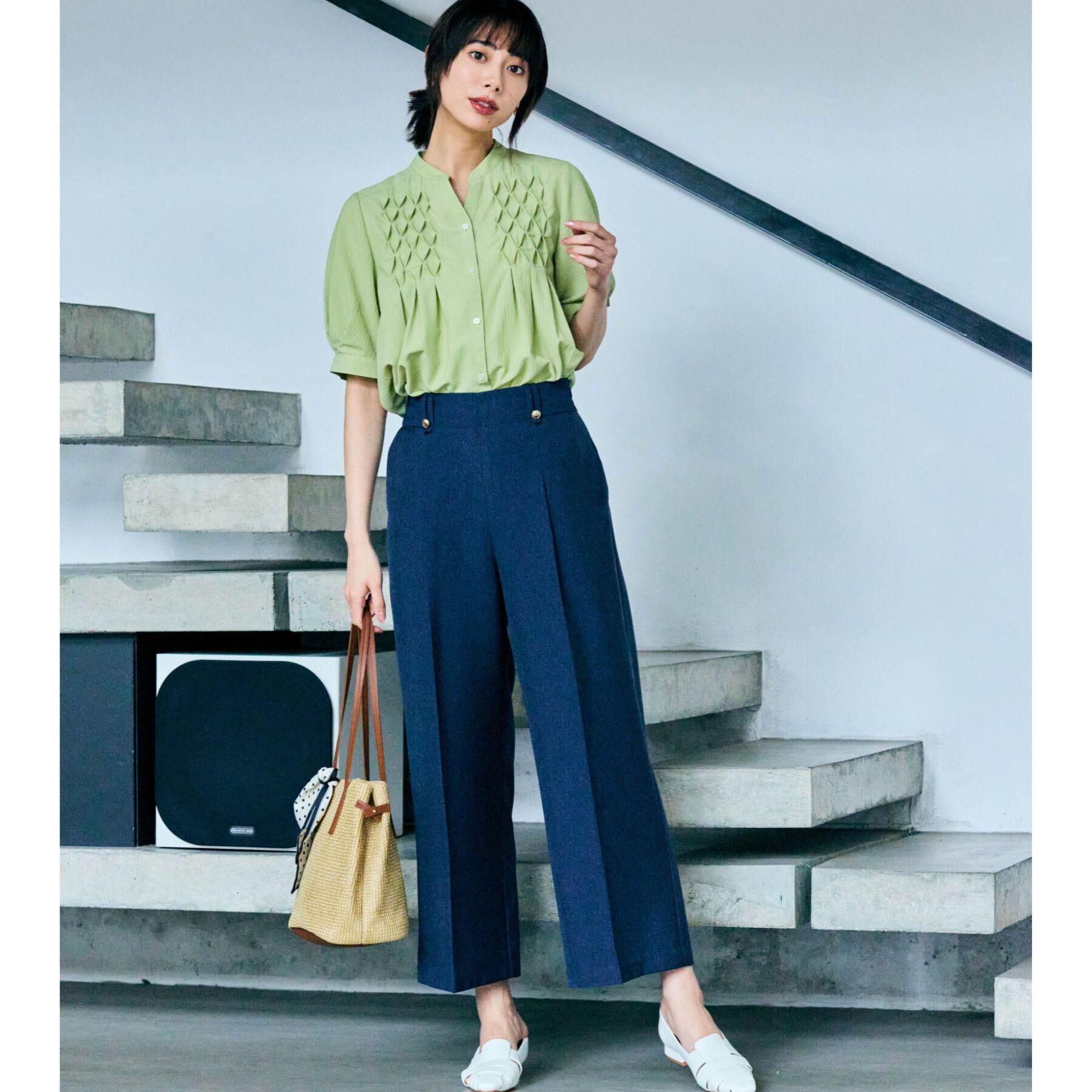 grove「【洗濯機OK】きちんと見えする、デニムライクワイドパンツ」|その他|