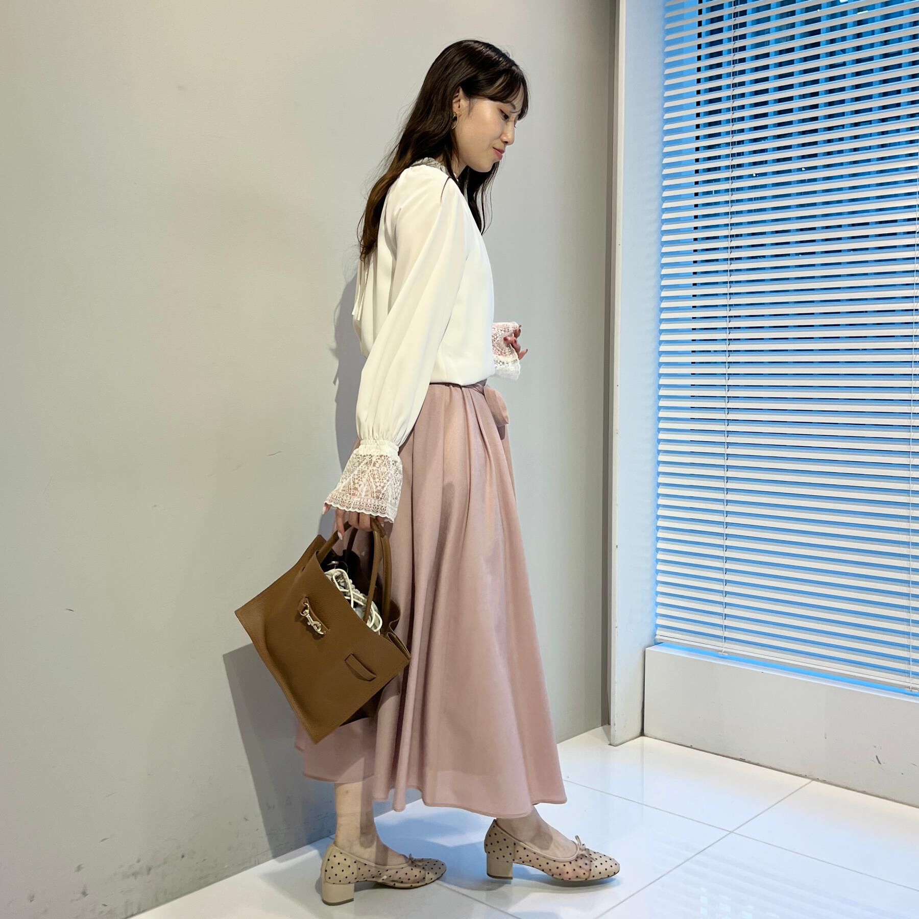 Couture broach「【洗える】パレットボイル 細リボン付きスカート」|スカート|