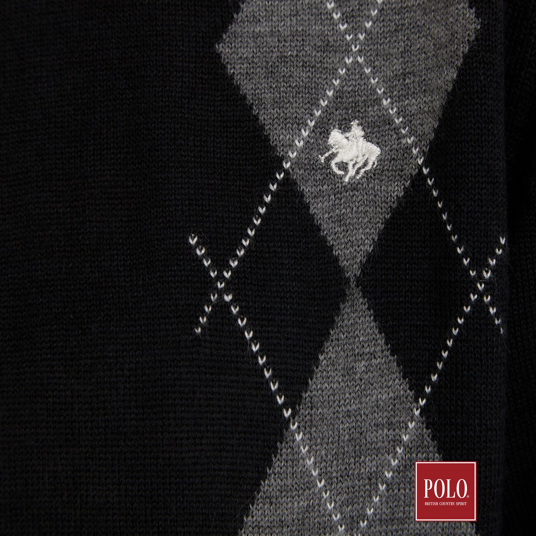 THE SHOP TK「POLO BCS/アーガイル5分袖ニット」|ニット・セーター|