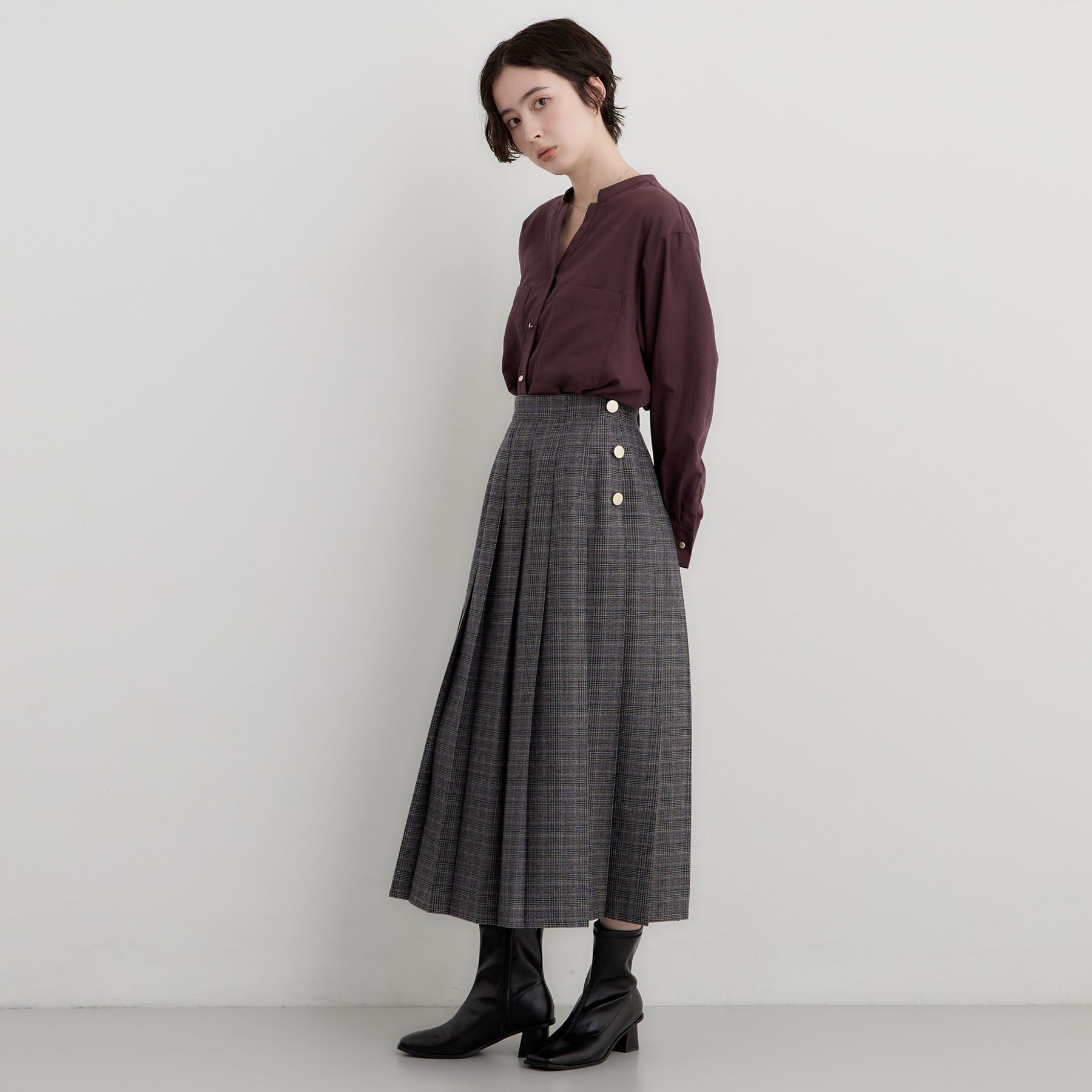THE SHOP TK「クラシックな雰囲気に チェックプリーツスカート」|スカート|