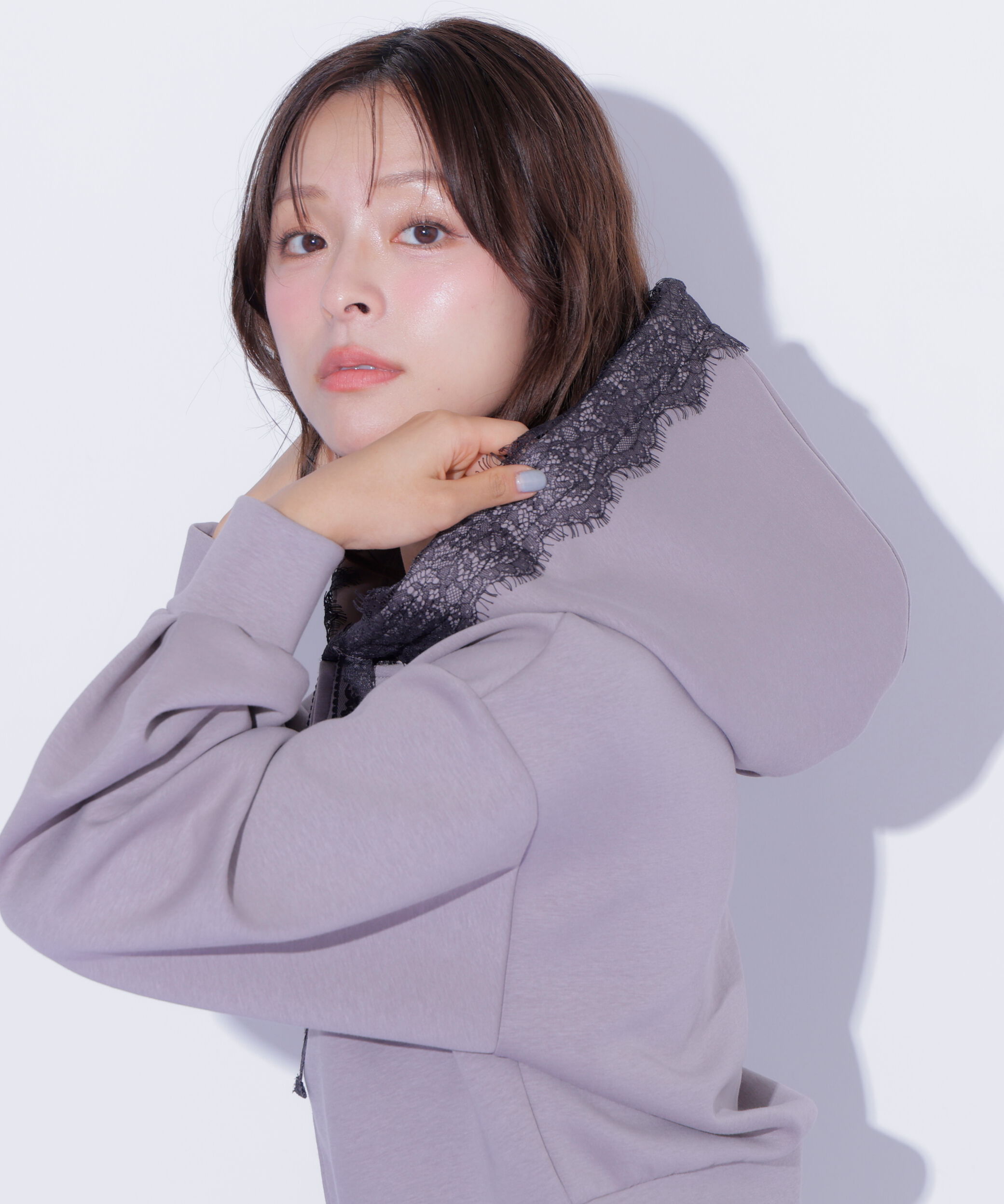  「レーストリムフーディー」|Tシャツ・カットソー|