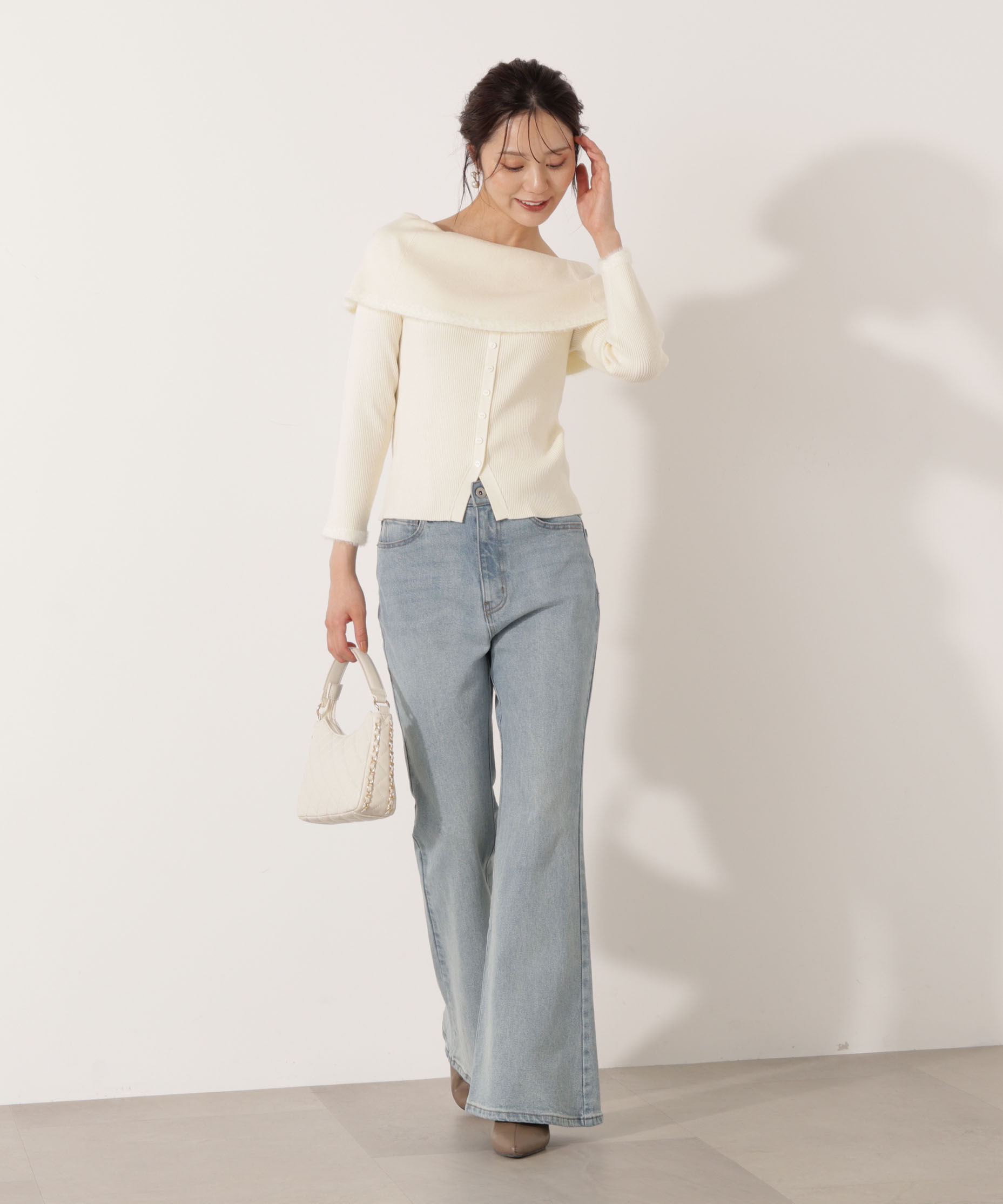 PROPORTION BODY DRESSING「ポイントフェザーオフショルニット」|ニット・セーター|