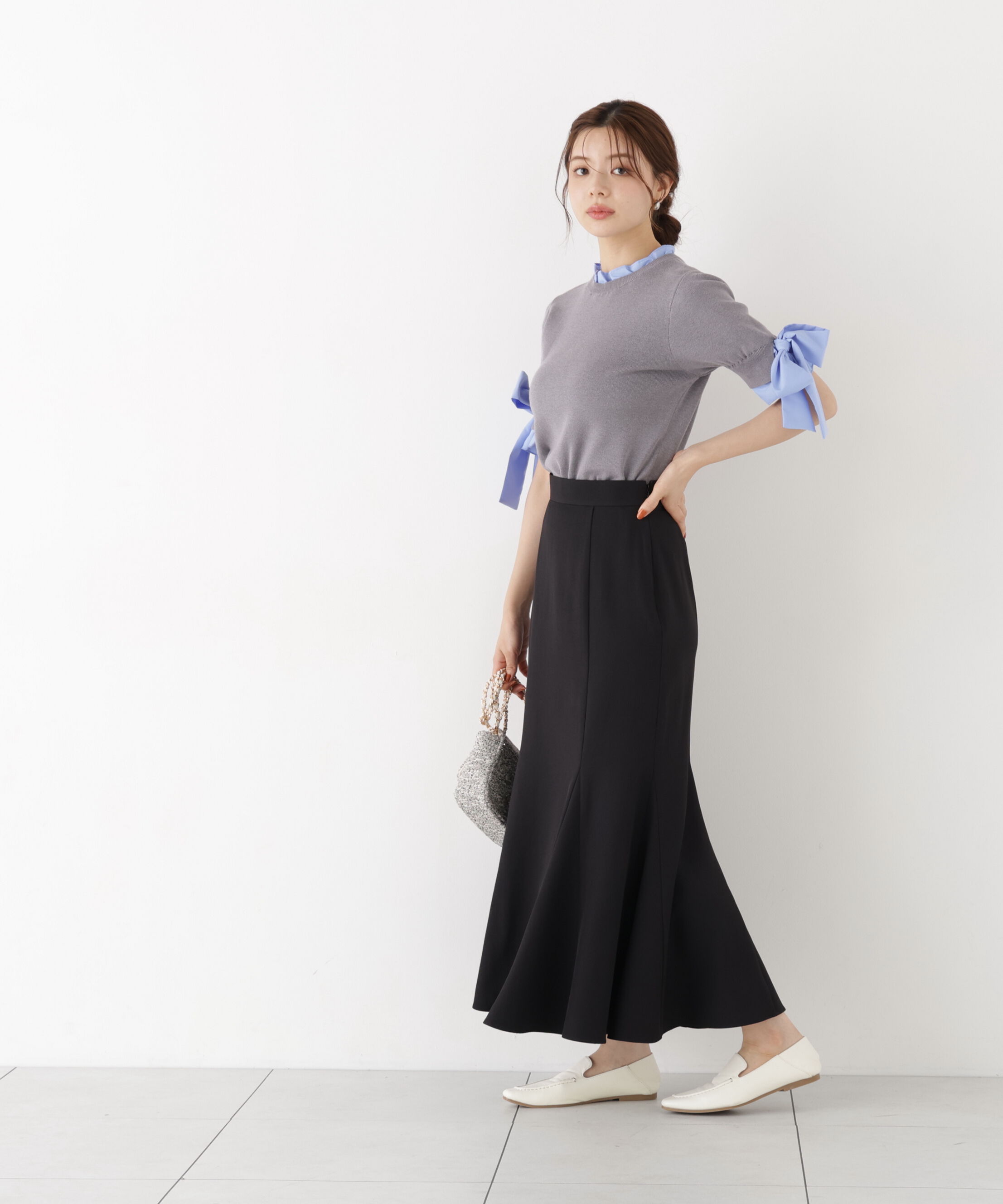 PROPORTION BODY DRESSING「リボンドッキングニット」|ニット・セーター|