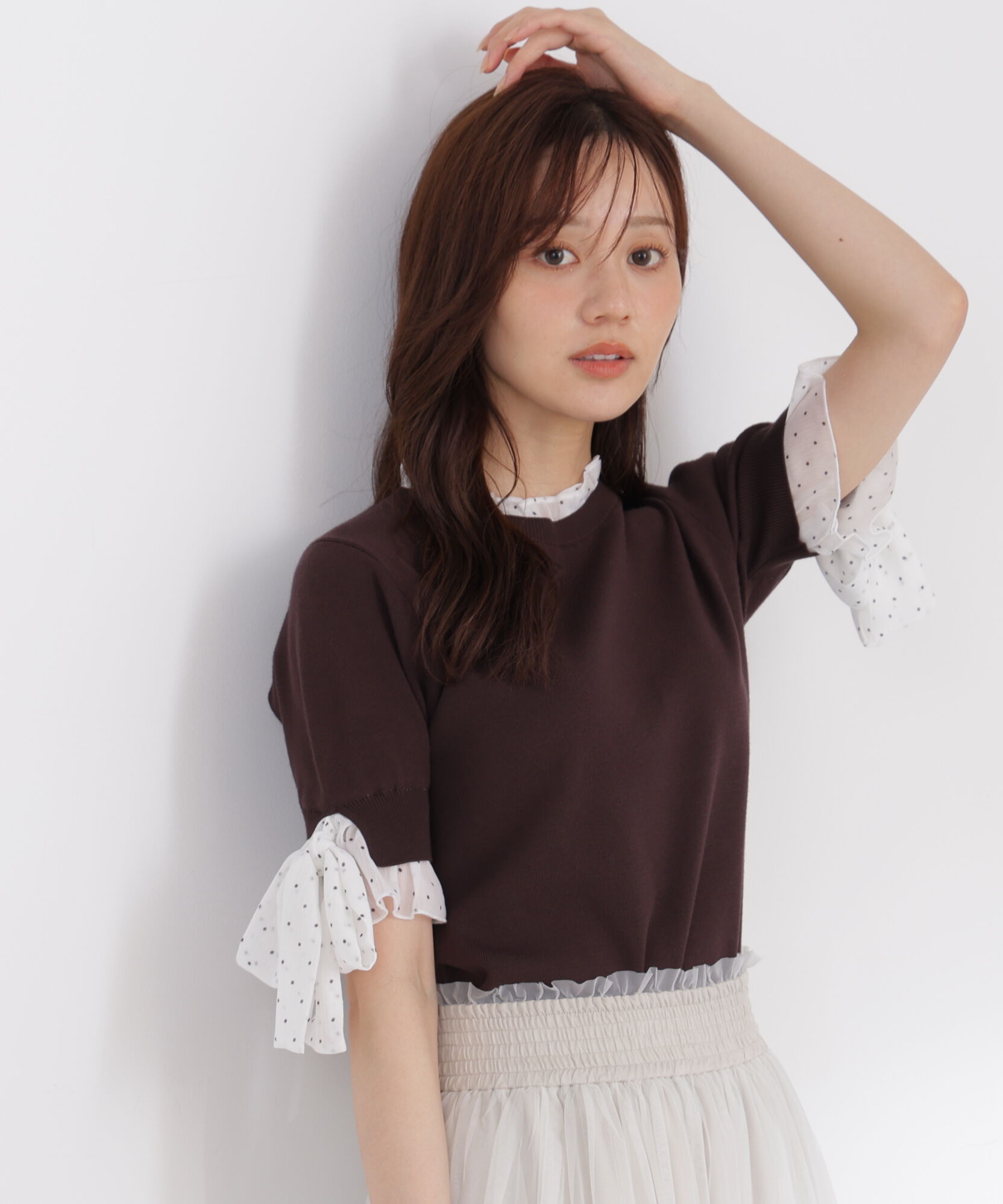 PROPORTION BODY DRESSING「リボンドッキングニット」|ニット・セーター|