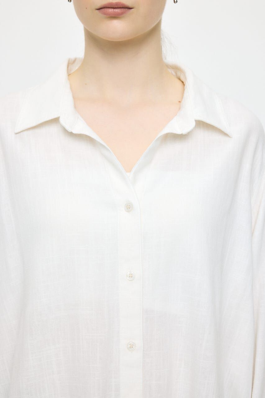 MOUSSY「LINEN BLEND BASIC シャツ」|シャツ・ブラウス|