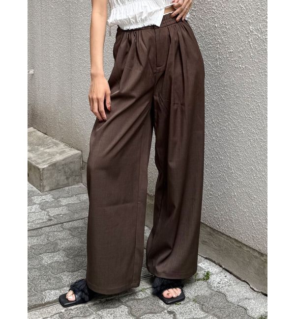 MURUA「メニータックワイドパンツ」|その他|ブラウン