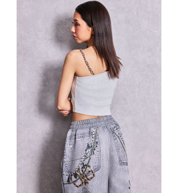 GYDA「Denim Symmetry GYDAワンショルチェーンタンクトップ」|タンクトップ|