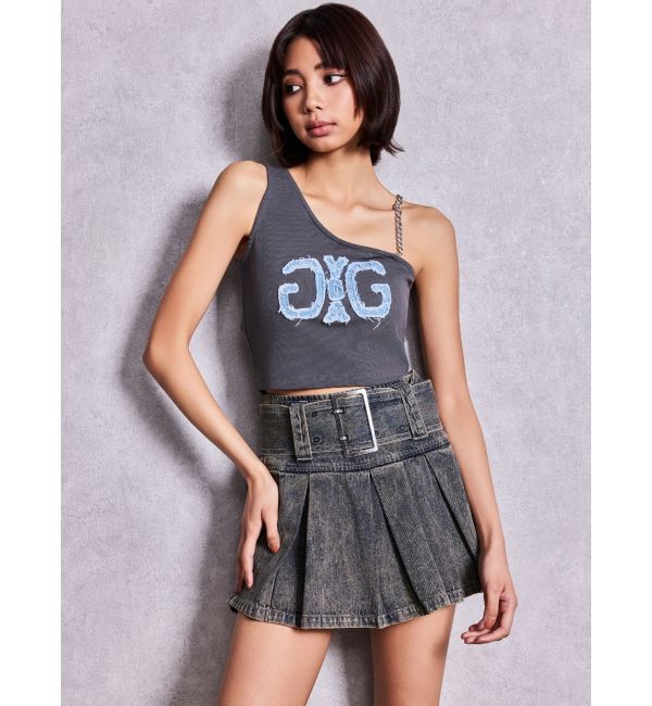 GYDA「Denim Symmetry GYDAワンショルチェーンタンクトップ」|タンクトップ|