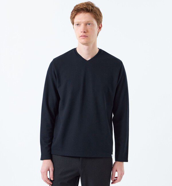 MACKINTOSH PHILOSOPHY「VネックロンT サーフニット」|Tシャツ・カットソー|ネイビー