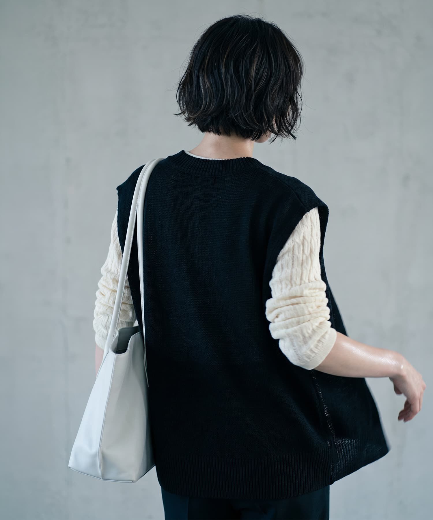 STYLE DELI「【BLK001】ドライタッチＶネックベスト」|ベスト・ジレ|