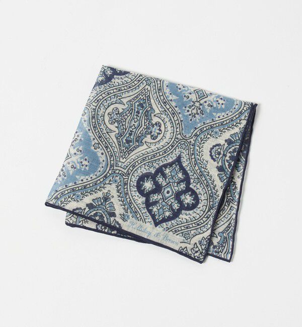 UNITED ARROWS「＜Holliday&Brown＞ペイズリー ポケットチーフ」|ハンカチ|NAVY