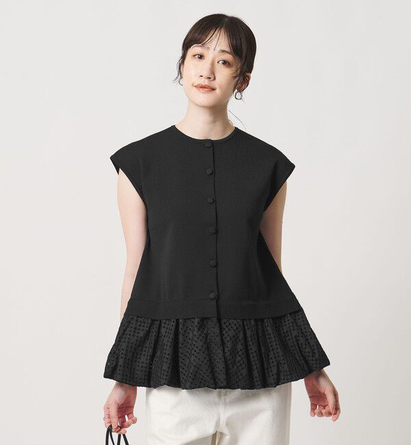 UNITED ARROWS「カットワーク バルーン シルエット ベスト ‐ウォッシャブル‐」|ベスト・ジレ|