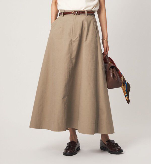 UNITED ARROWS green label relaxing「チノ フレア スカート」|フレア|BEIGE