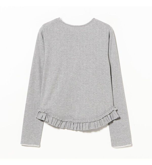 Ray BEAMS 「アイレット フリル ヘム ヘンリーネック」|Tシャツ・カットソー|