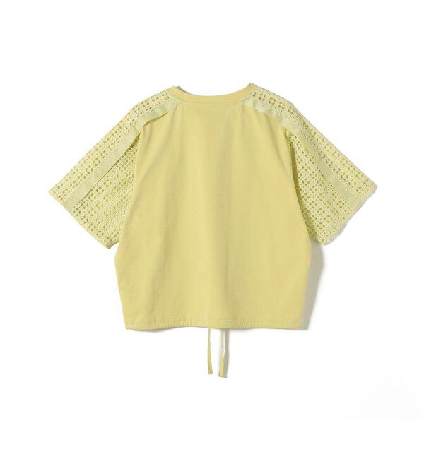 SHIPS for women「【WEB限定】〈手洗い可能〉レース コンビ ショート スリーブ カットソー」|Tシャツ・カットソー|