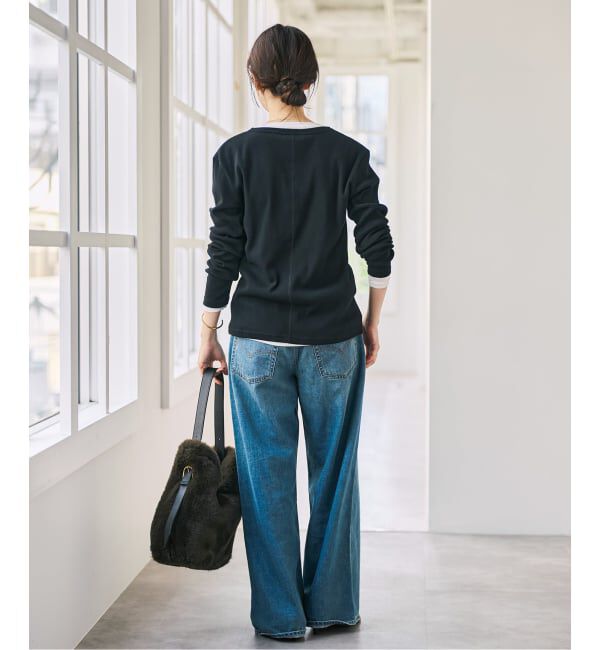Spick and Span「《2枚セット / 予約》カーデ*ロンTレイヤードジャージ」|Tシャツ・カットソー|
