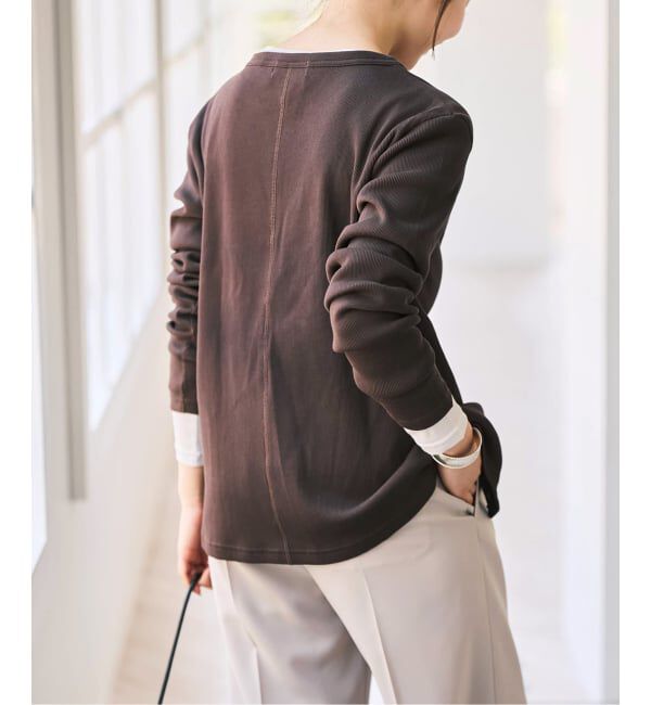 Spick and Span「《2枚セット / 予約》カーデ*ロンTレイヤードジャージ」|Tシャツ・カットソー|