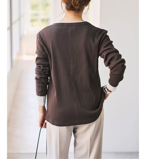 Spick and Span「《2枚セット / 予約》カーデ*ロンTレイヤードジャージ」|Tシャツ・カットソー|