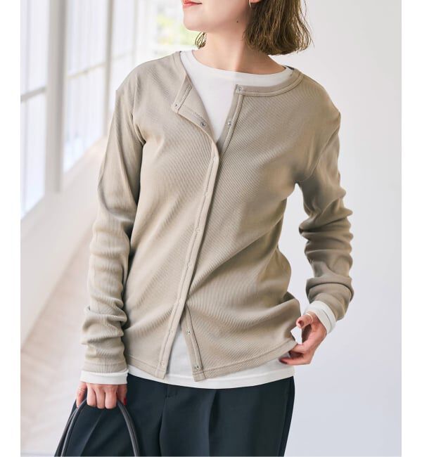 Spick and Span「《2枚セット / 予約》カーデ*ロンTレイヤードジャージ」|Tシャツ・カットソー|
