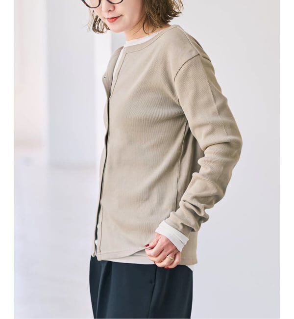 Spick and Span「《2枚セット / 予約》カーデ*ロンTレイヤードジャージ」|Tシャツ・カットソー|