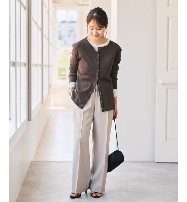 Spick and Span「《2枚セット / 予約》カーデ*ロンTレイヤードジャージ」|Tシャツ・カットソー|
