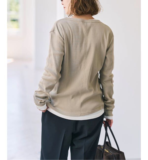 Spick and Span「《2枚セット / 予約》カーデ*ロンTレイヤードジャージ」|Tシャツ・カットソー|