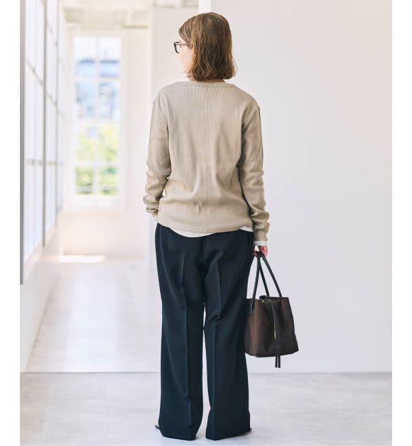Spick and Span「《2枚セット / 予約》カーデ*ロンTレイヤードジャージ」|Tシャツ・カットソー|