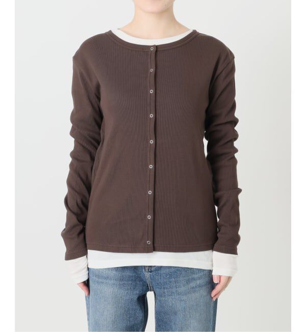 Spick and Span「《2枚セット / 予約》カーデ*ロンTレイヤードジャージ」|Tシャツ・カットソー|