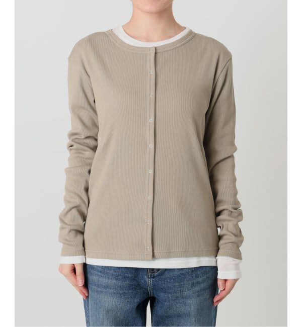 Spick and Span「《2枚セット / 予約》カーデ*ロンTレイヤードジャージ」|Tシャツ・カットソー|