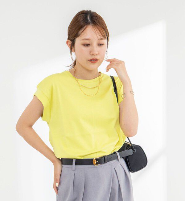 NOLLEY'S「《ノーリーズオリジナル美容Tシャツ》シルクアミノ酸加工オーバーノースリーブ」|Tシャツ・カットソー|