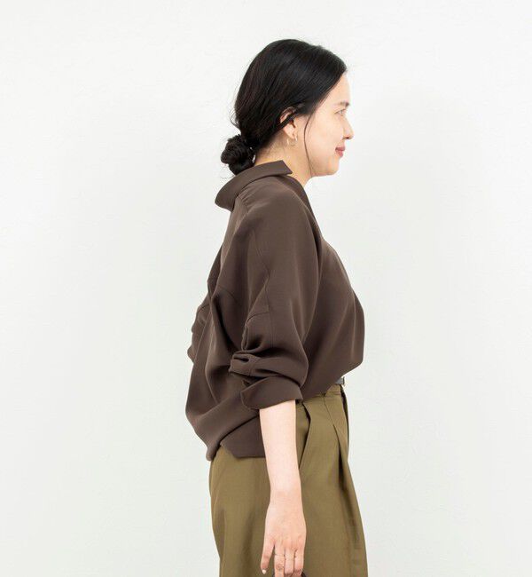 NOLLEY'S sophi「【一部WEB限定カラーアイテム】《セットアップ対応》ウォッシャブルツイルスキッパーシャツ」|シャツ・ブラウス|