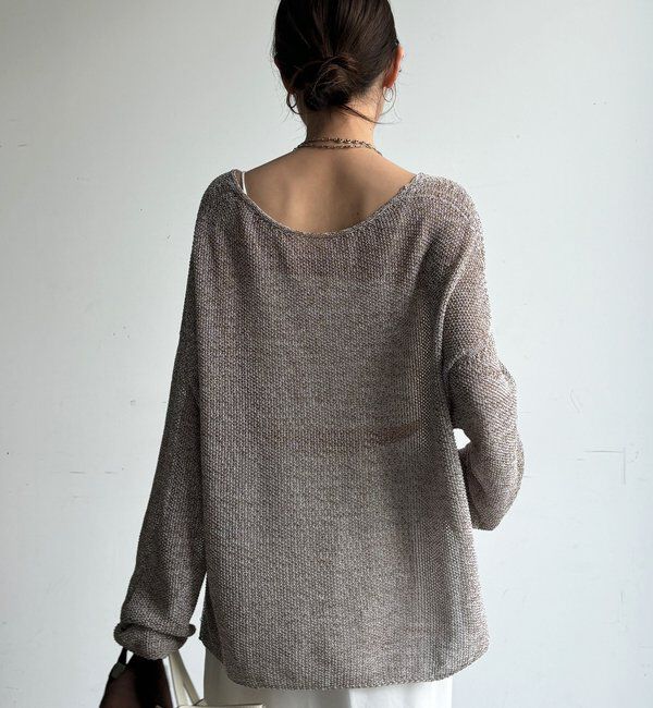  「前後2WAY鹿の子編みプルオーバー」|ニット・セーター|