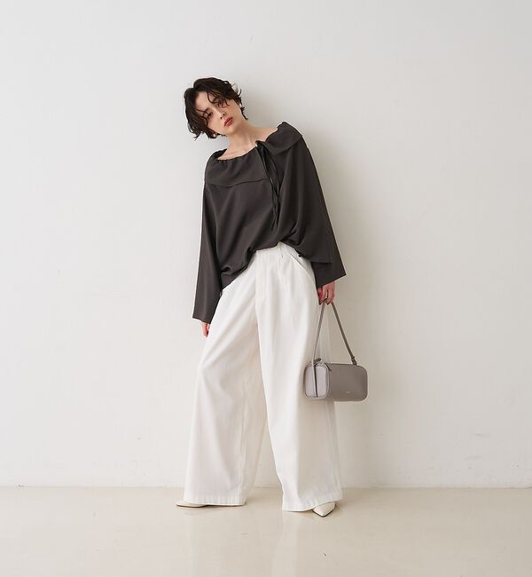 Rouge vif「オーバーカラー変形 テントラインブラウス」|シャツ・ブラウス|