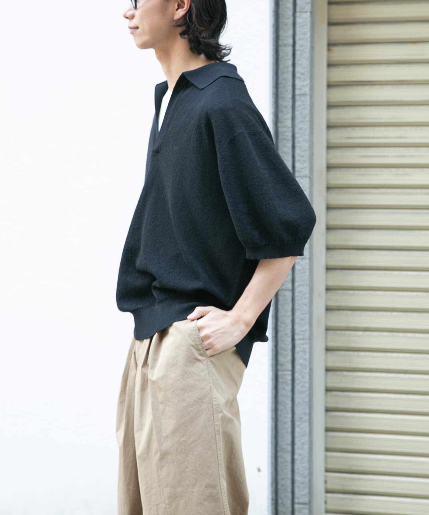 URBAN RESEARCH DOORS「FORK&SPOON　リネンブレンドスキッパーニット」|ニット・セーター|