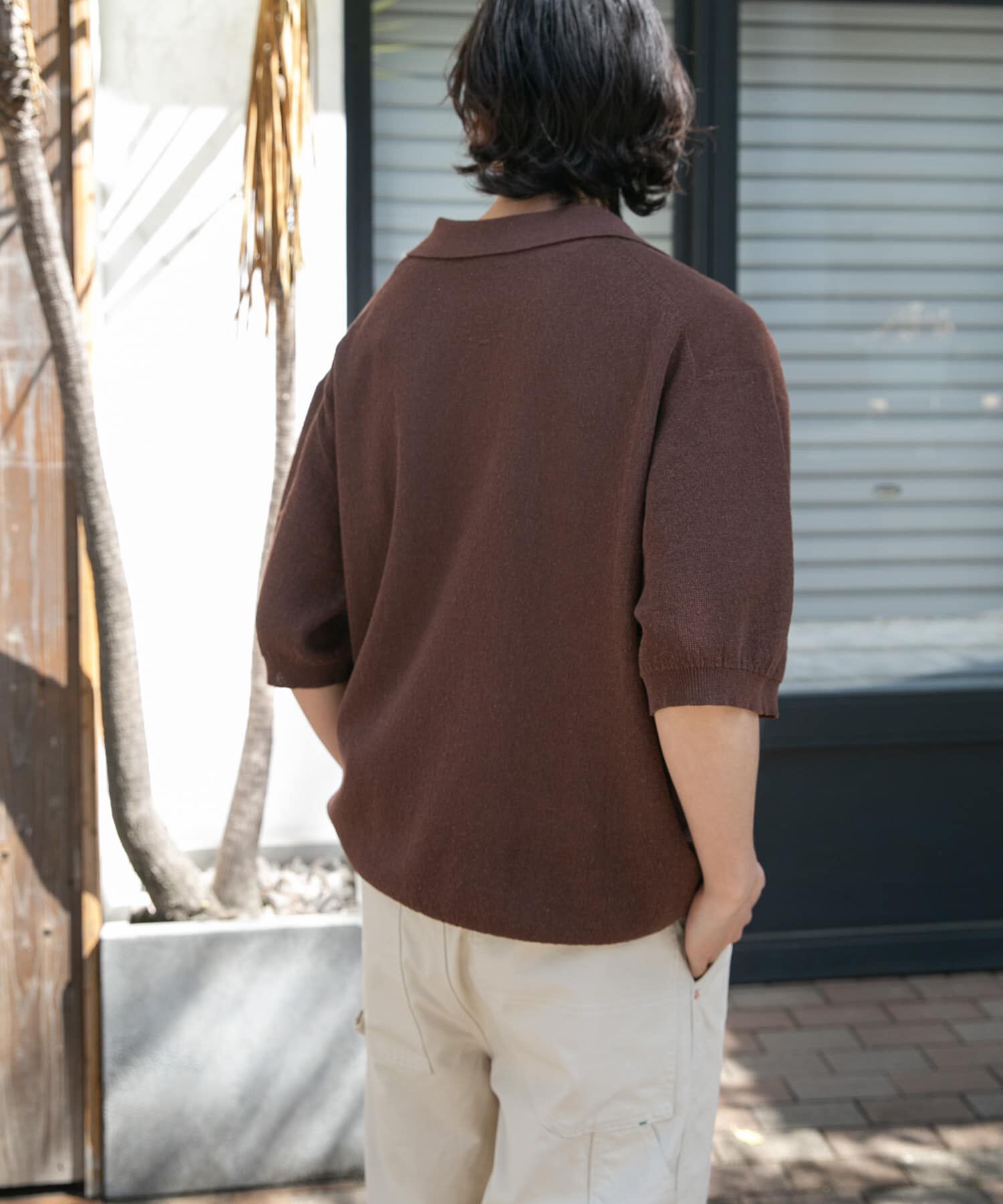 URBAN RESEARCH DOORS「FORK&SPOON　リネンブレンドスキッパーニット」|ニット・セーター|