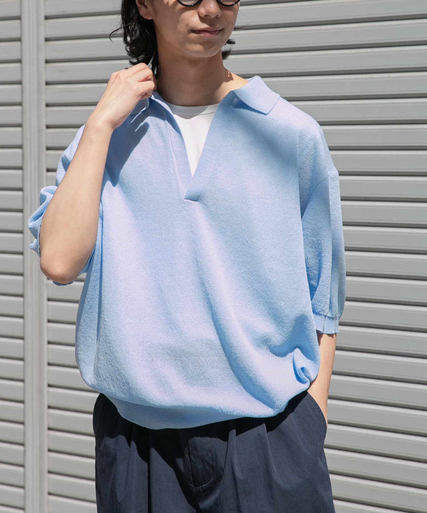 URBAN RESEARCH DOORS「FORK&SPOON　リネンブレンドスキッパーニット」|ニット・セーター|