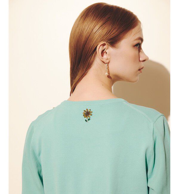 LOULOU WILLOUGHBY「WEB 一部店舗限定 サンフラワービジューカーディガン」|カーディガン|