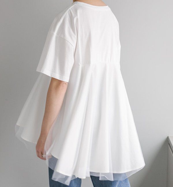  「《リバイバル》【WEB限定/Du noir】チュールドッキングTシャツ」|Tシャツ・カットソー|