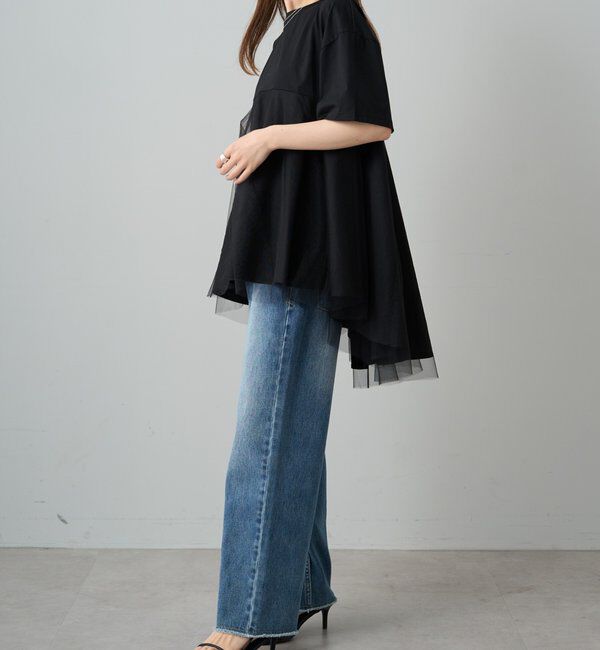  「《リバイバル》【WEB限定/Du noir】チュールドッキングTシャツ」|Tシャツ・カットソー|